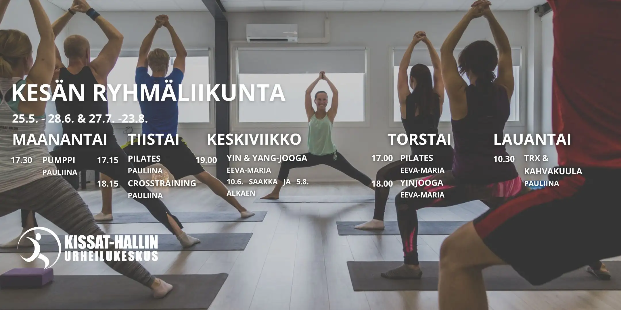 Kissat-Hallin ryhmäliikuntakalenteri